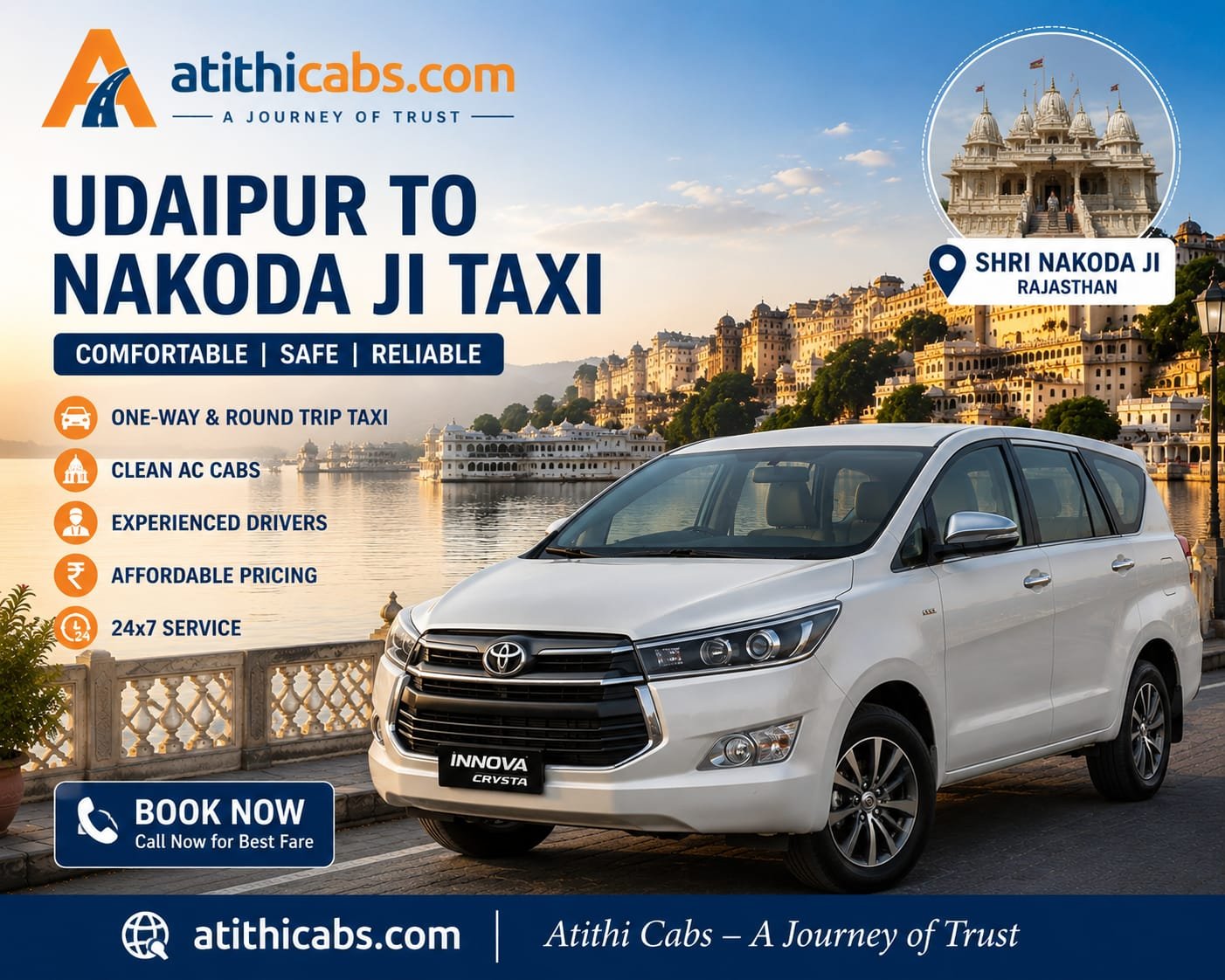 udaipur to nakoda ji taxi